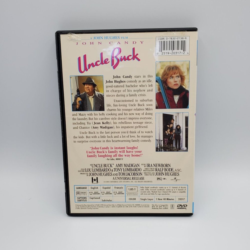 Uncle Buck DVD Wide Screen John Candy 1998 - Picture 2 of 4